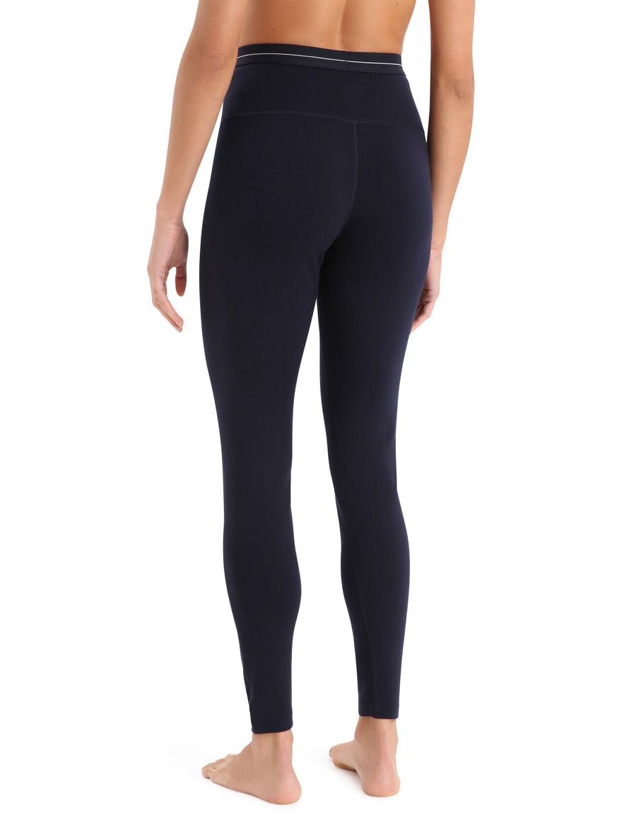 Midnight Navy Icebreaker Merino 260 Tech High Rise Women's Leggings | AU 1532KORI